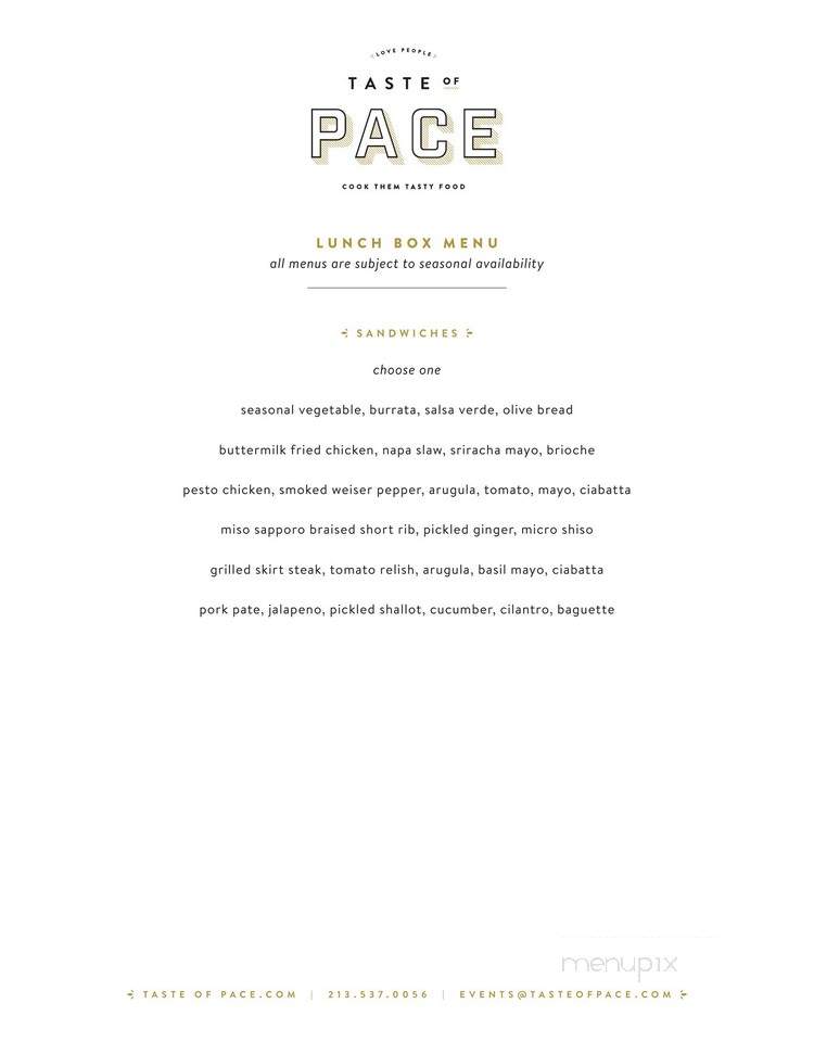 Taste of Pace - Los Angeles, CA