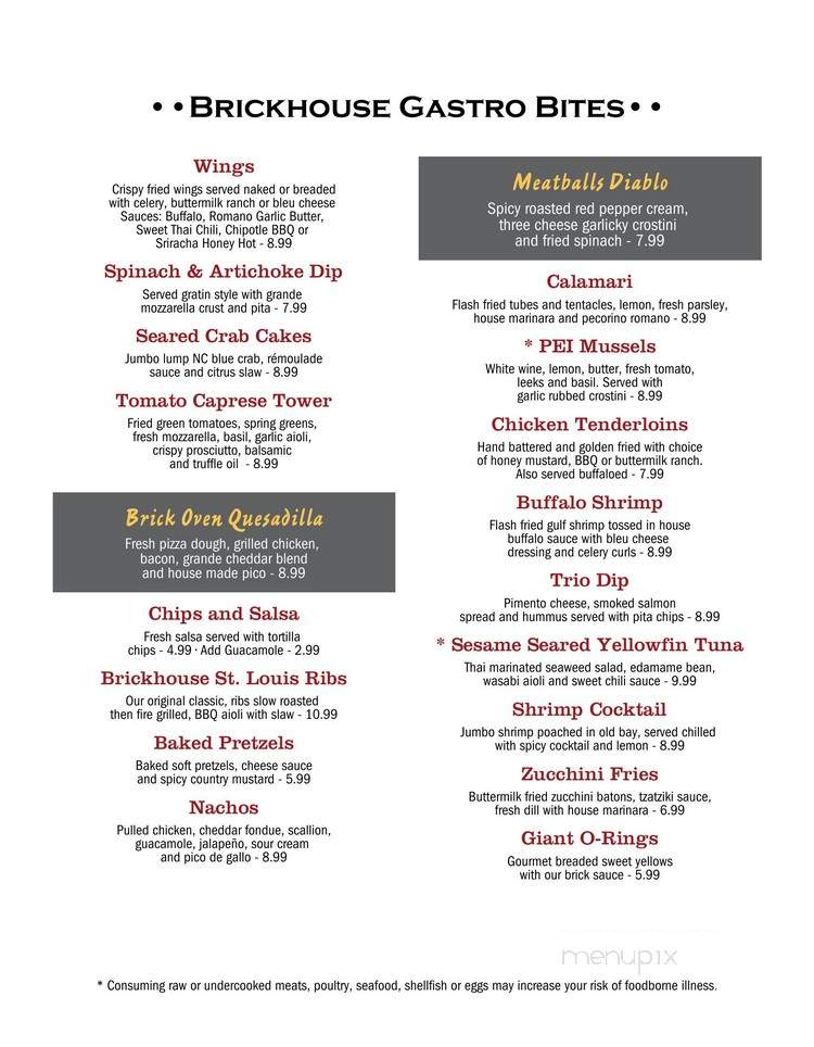 Menu Of Brick House Tavern In Davidson NC 28036 Menu Of Brick House Tavern In Davidson NC 28036