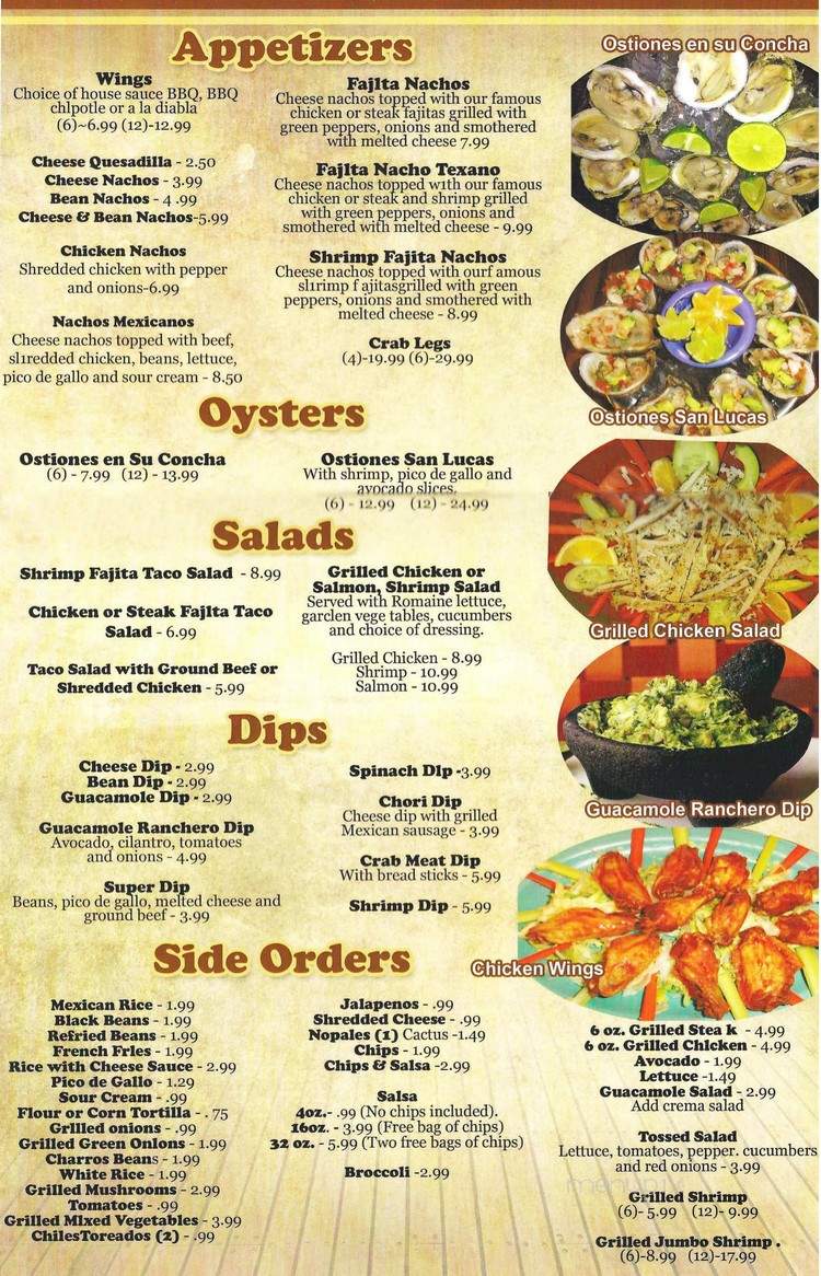 Cabo Grill - Archdale, NC menu_pic