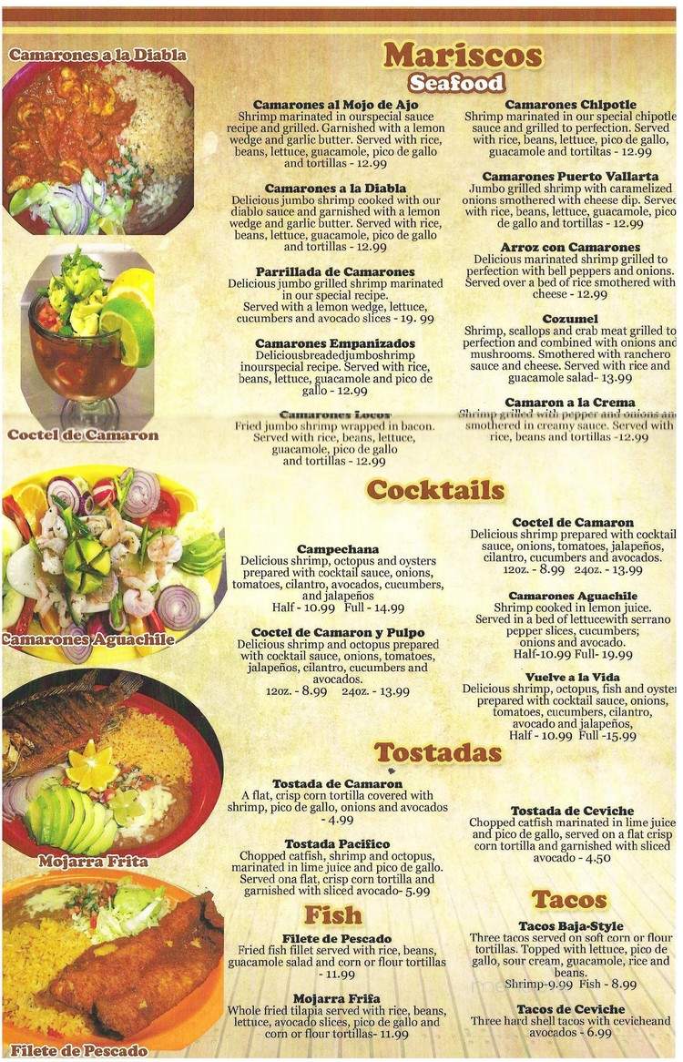 Cabo Grill - Archdale, NC menu_pic