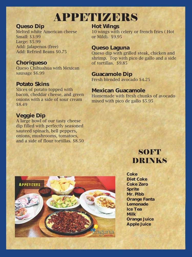 Laguna Mexican Grill - Cumming, GA menu_pic