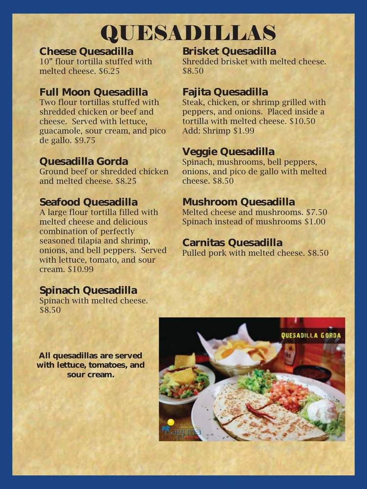 Laguna Mexican Grill - Cumming, GA menu_pic