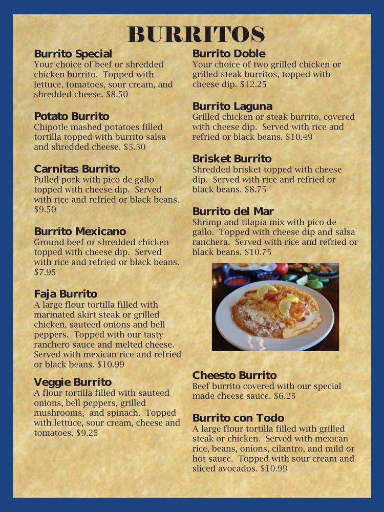Laguna Mexican Grill - Cumming, GA menu_pic