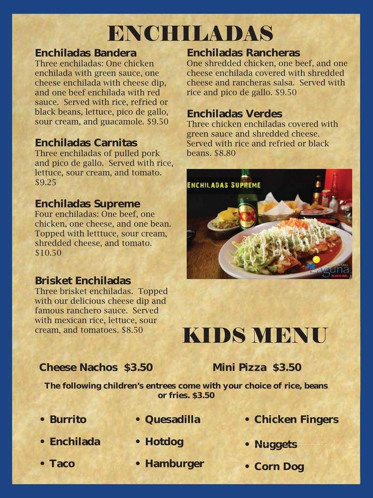 Laguna Mexican Grill - Cumming, GA menu_pic