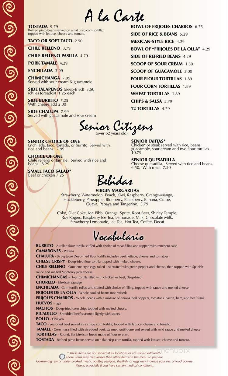 Puerto Vallarta Restaurant - Federal Way, WA menu_pic