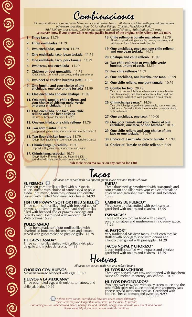 Puerto Vallarta Restaurant - Federal Way, WA menu_pic