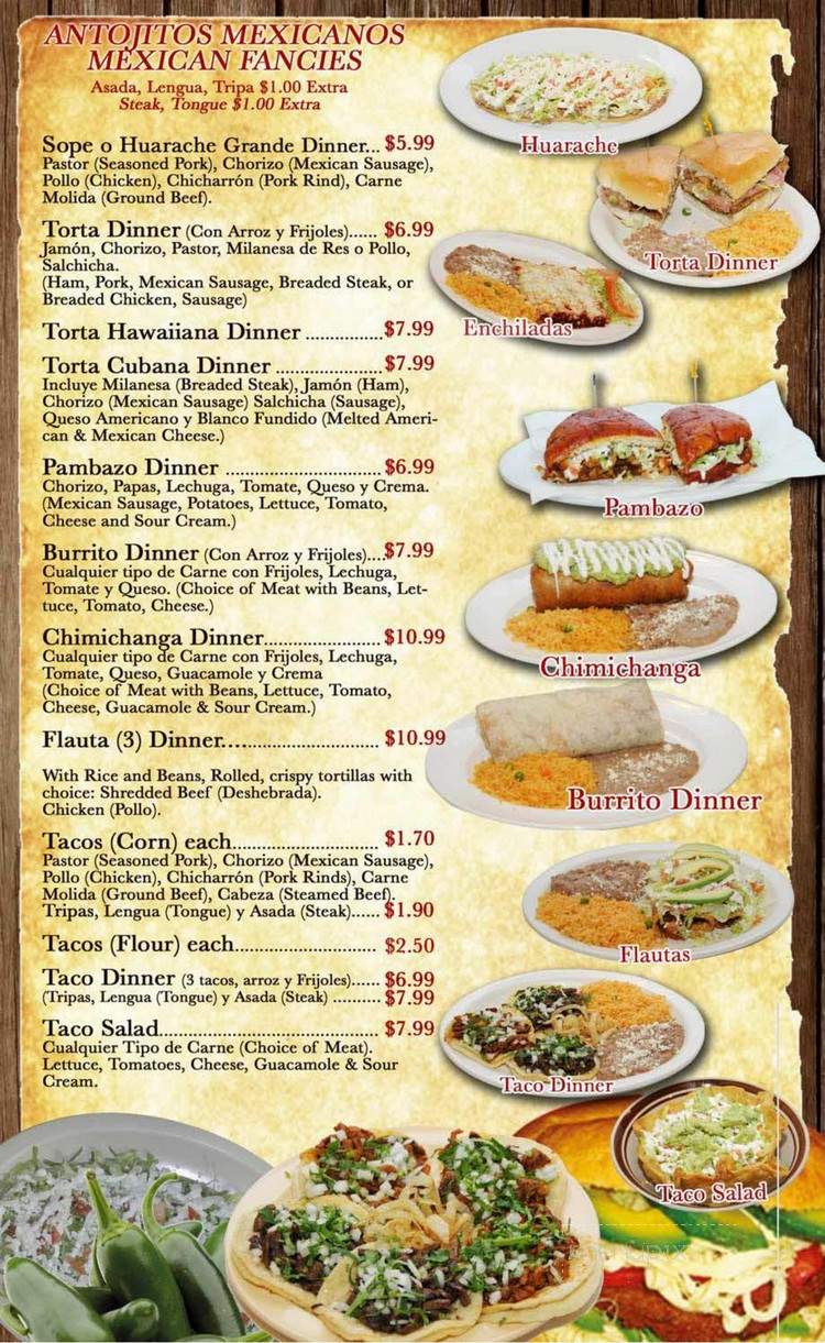 Torres Mania - Aurora, IL menu_pic