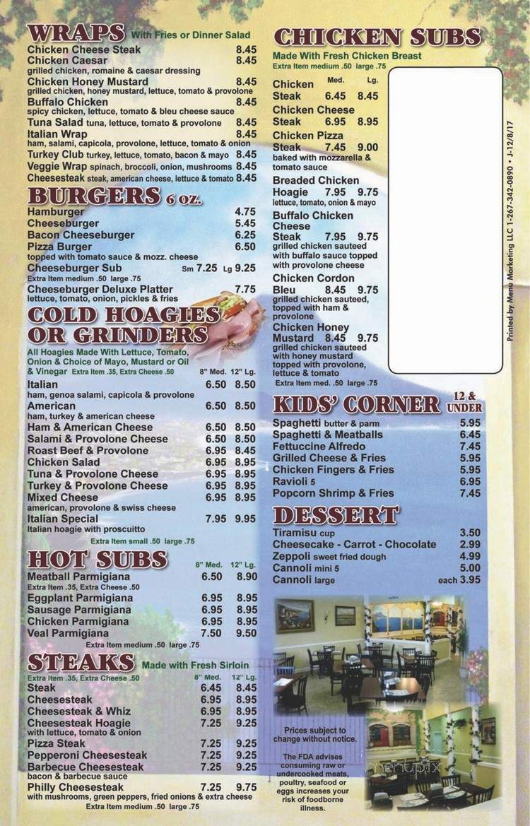 Mario's Pizza - Elkton, MD menu_pic