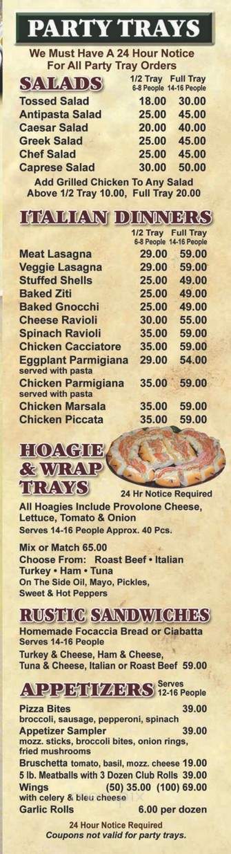 Mario's Pizza - Elkton, MD menu_pic