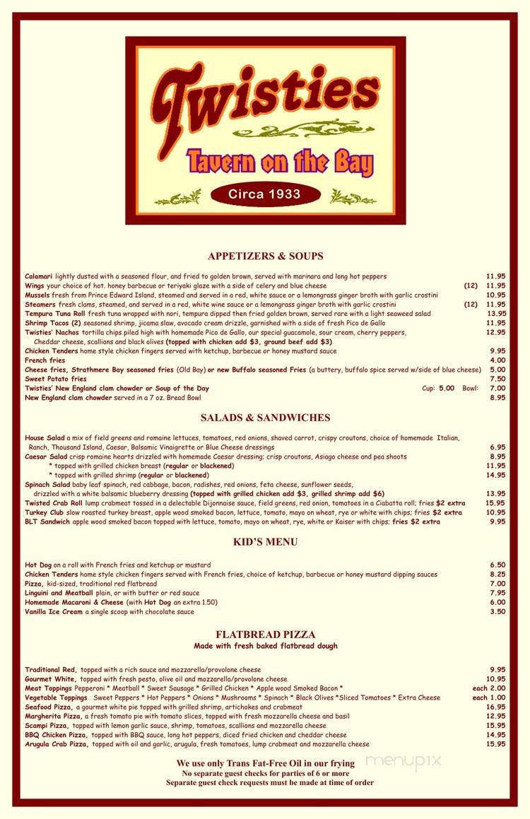 Twisties - Strathmere, NJ menu_pic