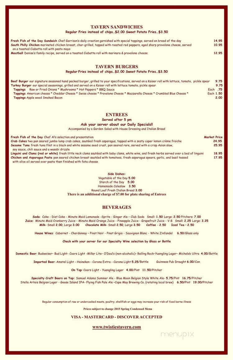 Twisties - Strathmere, NJ menu_pic