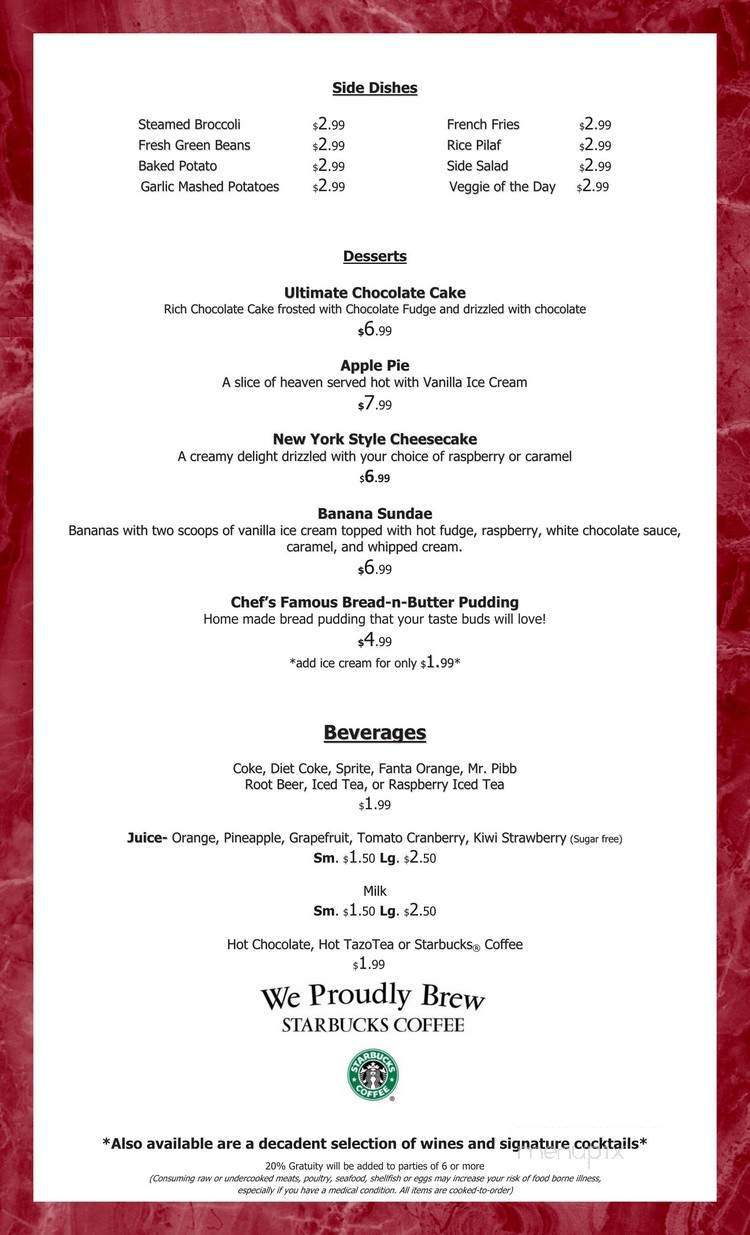 Liquid Bar & Grill - Orlando, FL menu_pic