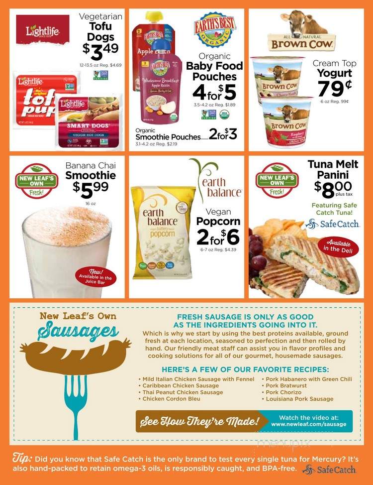 New Leaf Community Markets - Boulder Creek, CA menu_pic