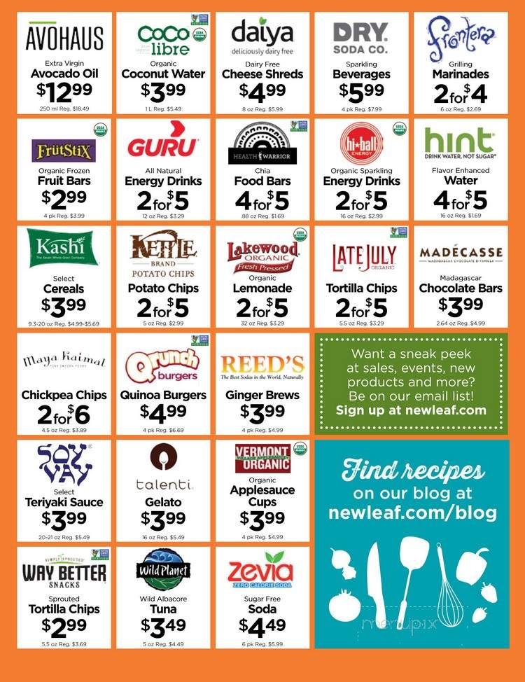 New Leaf Community Markets - Boulder Creek, CA menu_pic