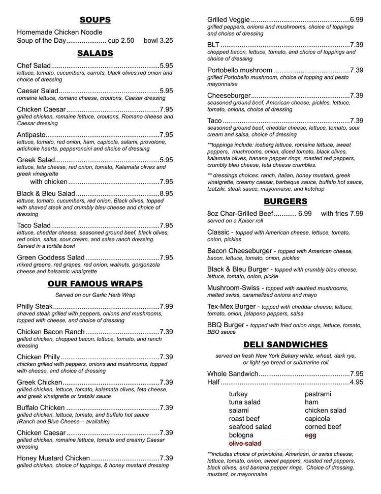 Wrap It Up Express - Baldwinsville, NY menu_pic