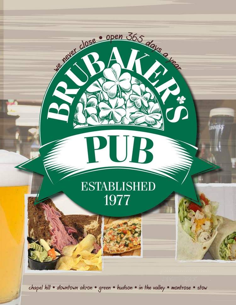 Brubaker's Pub - Akron, OH menu_pic