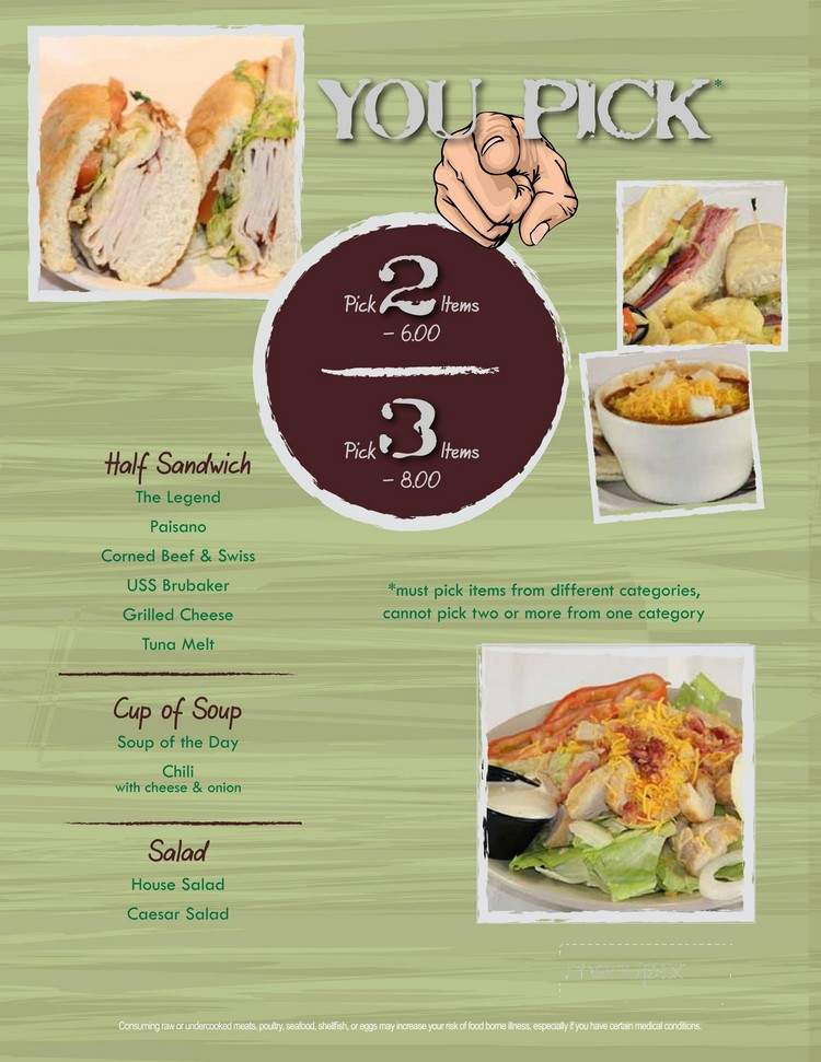 Brubaker's Pub - Akron, OH menu_pic