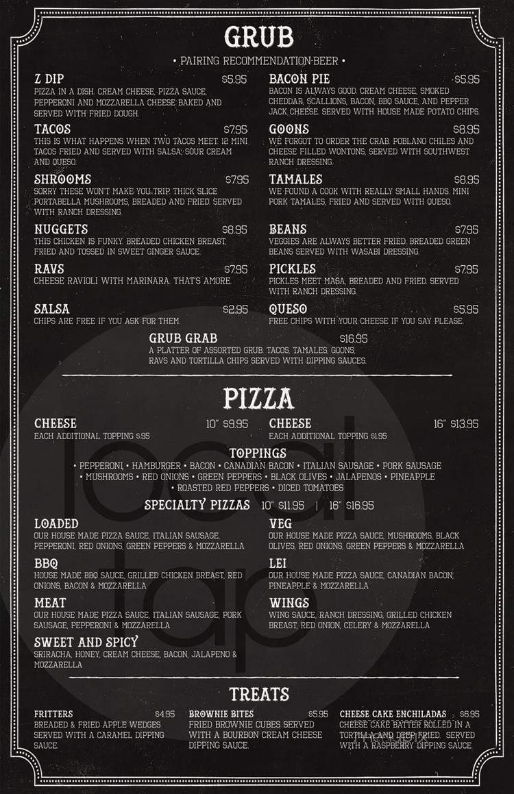 Local Tap - Overland Park, KS menu_pic