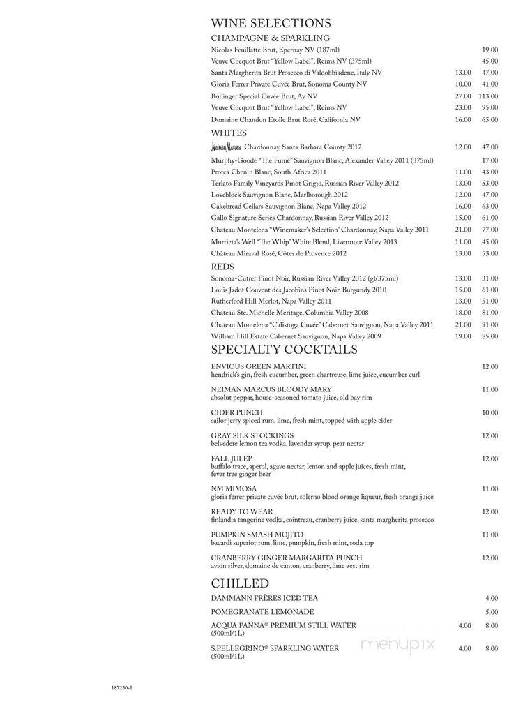 Mariposa - Chicago, IL menu_pic