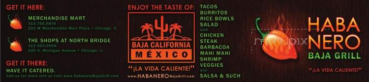 Habanero Grill - Chicago, IL menu_pic