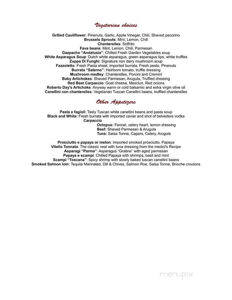 Il Piccolino Trattoria - Los Angeles, CA menu_pic