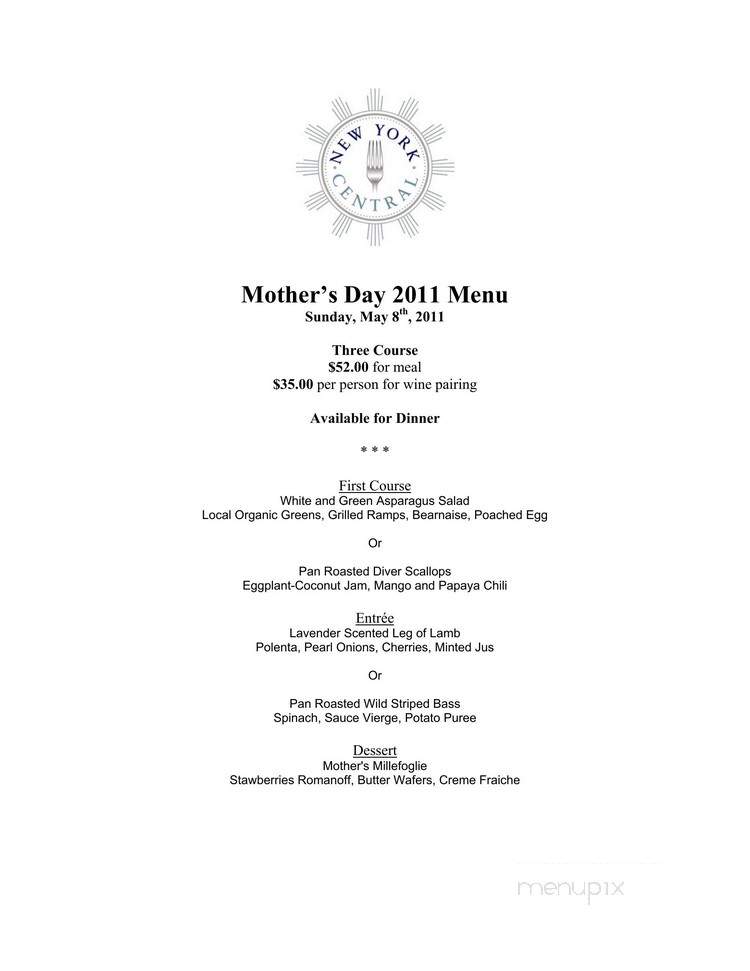 Commodore Grill - New York, NY menu_pic