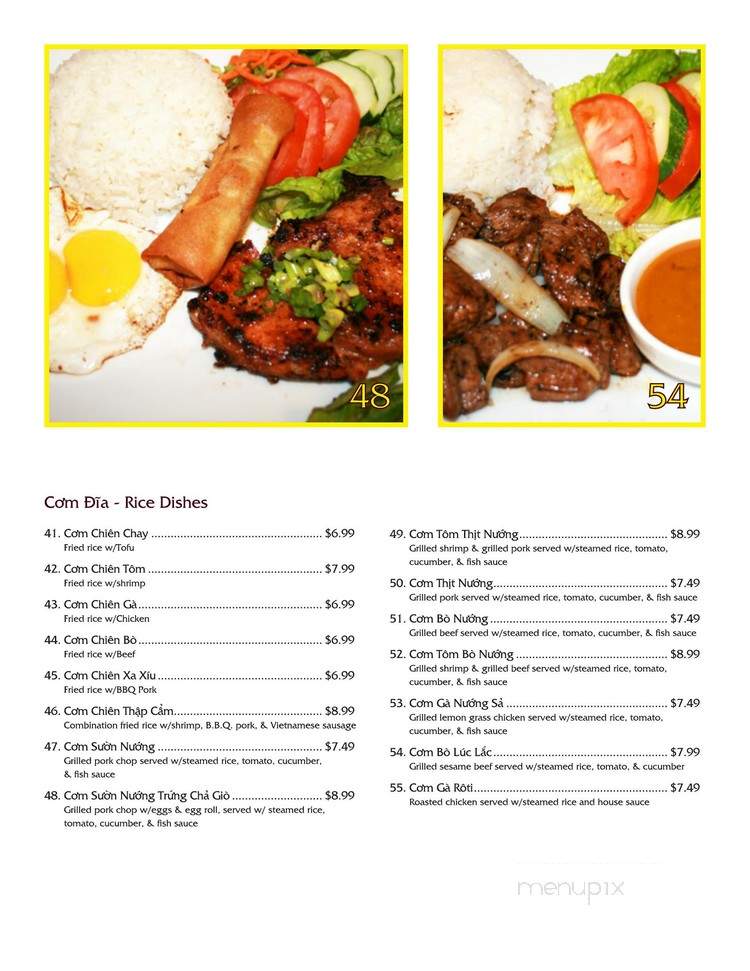 Pho Bistro - Slidell, LA menu_pic