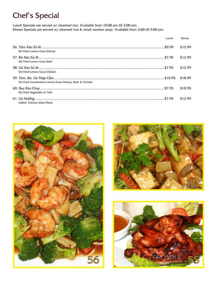 Pho Bistro - Slidell, LA menu_pic