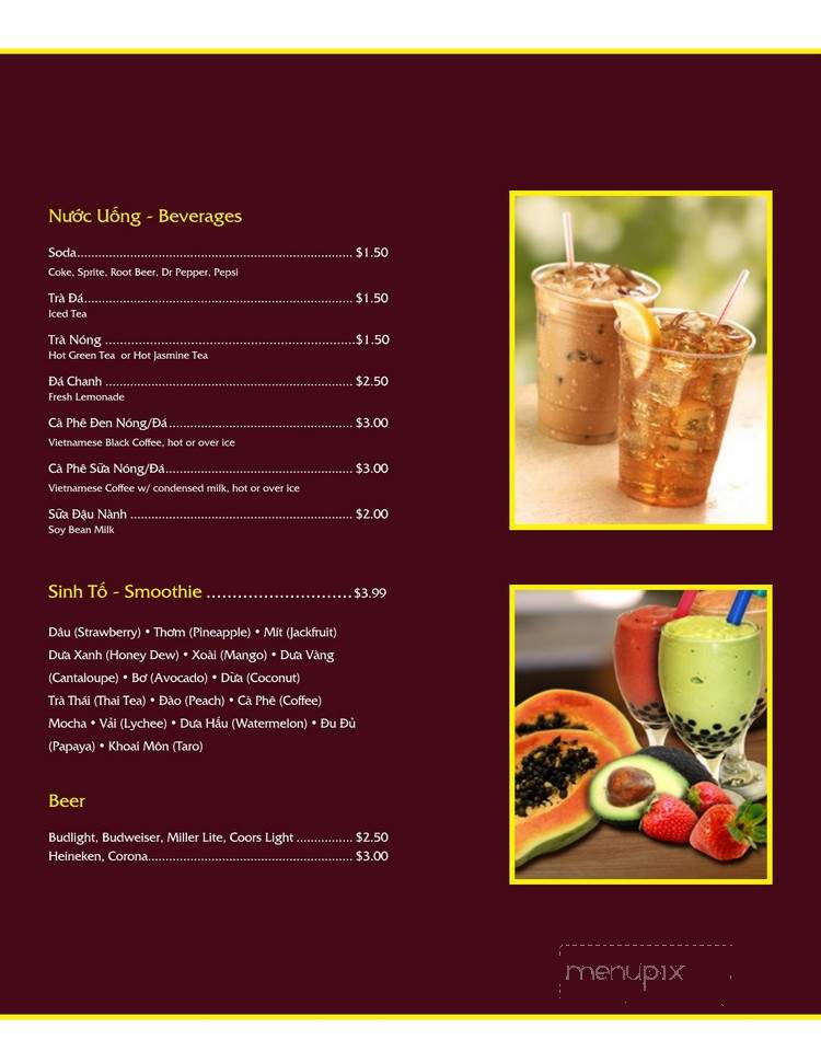 Pho Bistro - Slidell, LA menu_pic