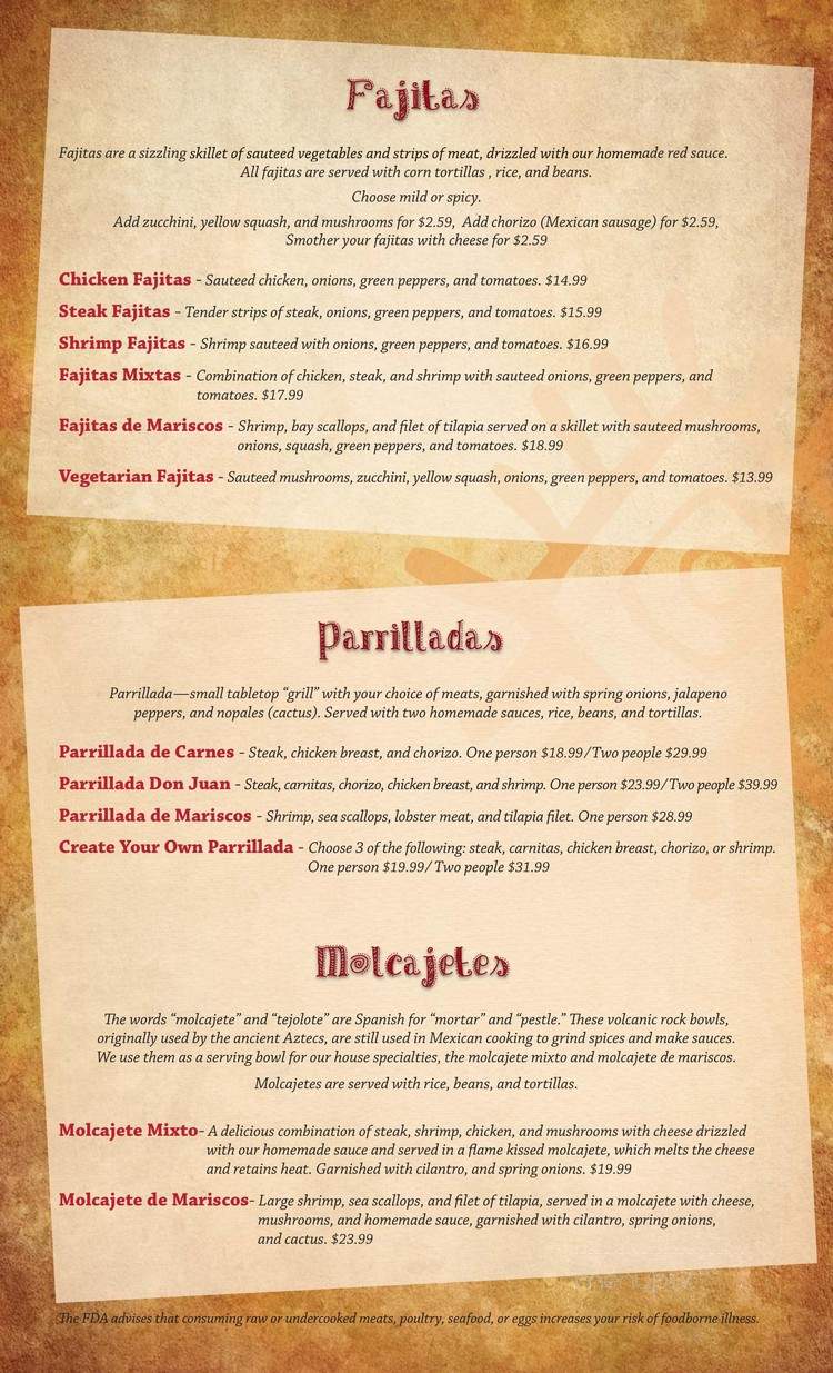 El Sol Express - Camp Hill, PA menu_pic
