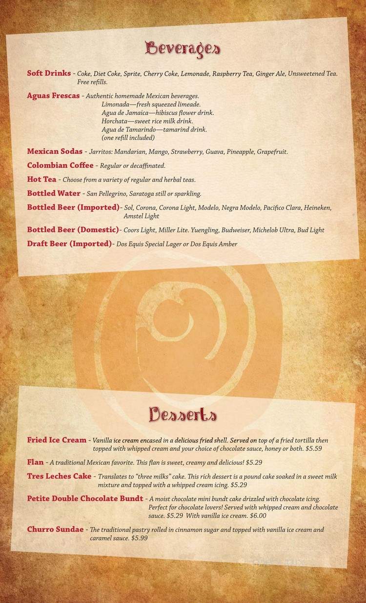 El Sol Express - Camp Hill, PA menu_pic