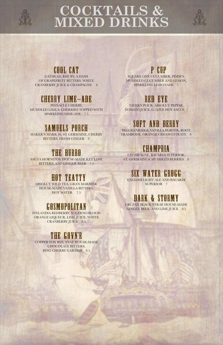 Gosport Tavern - Portsmouth, VA menu_pic