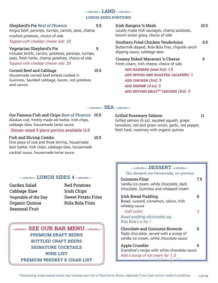 Rla Bla - Tempe, AZ menu_pic