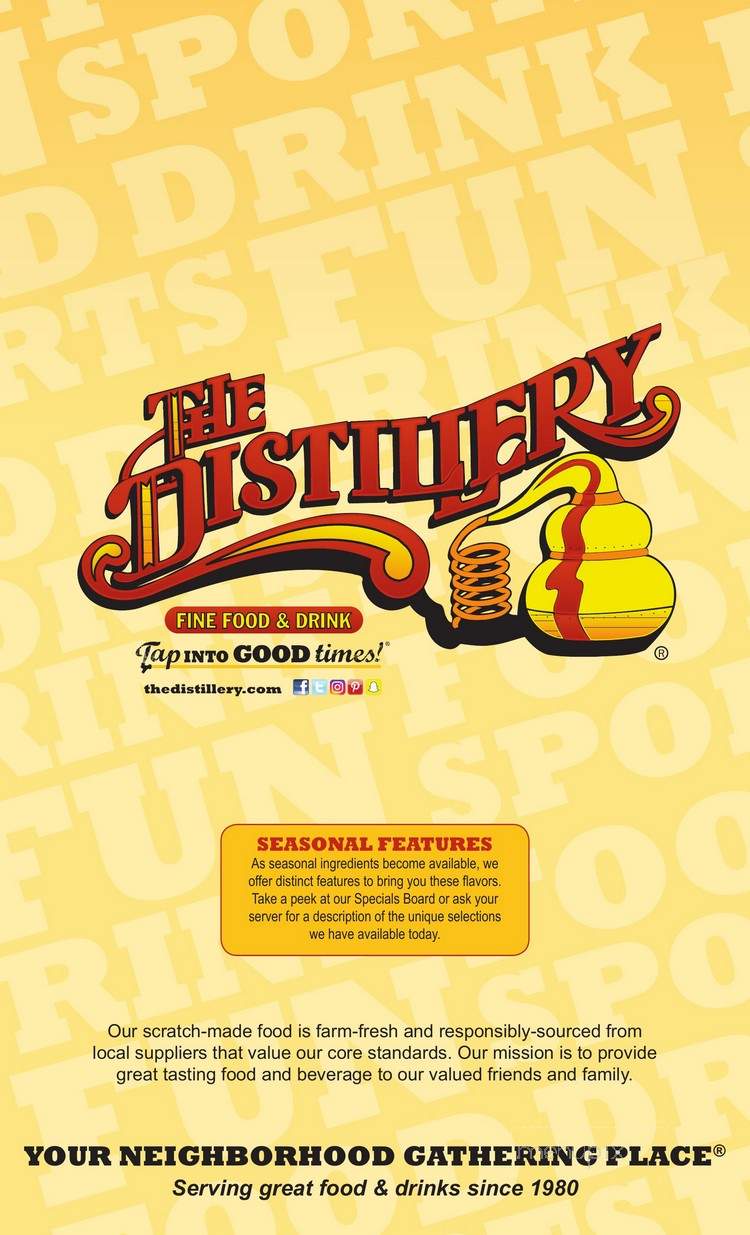 Distillery - Rochester, NY menu_pic