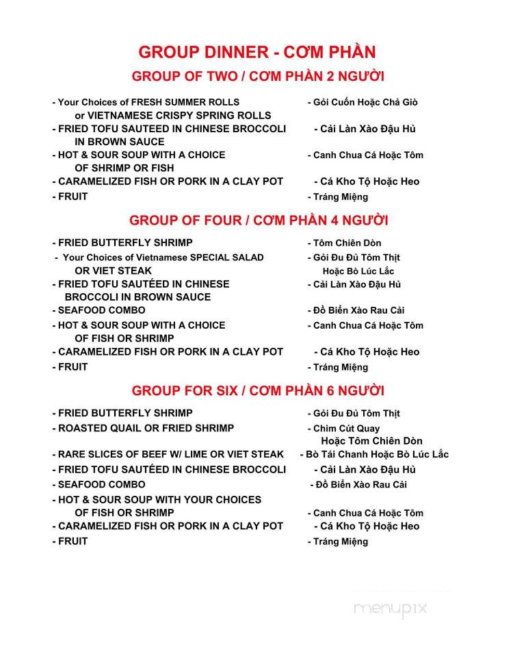 Viet Gourmet - Frederick, MD menu_pic