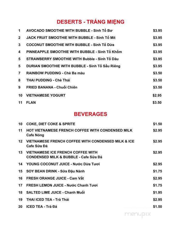 Viet Gourmet - Frederick, MD menu_pic