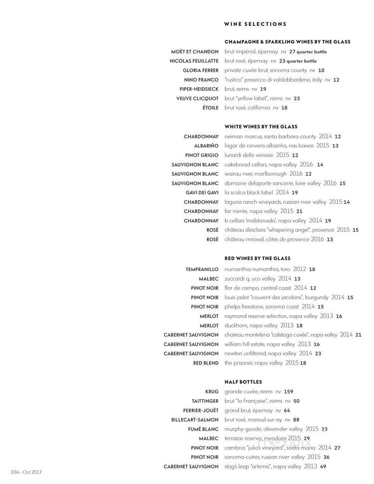 Mariposa at Neiman Marcus - Coral Gables, FL menu_pic