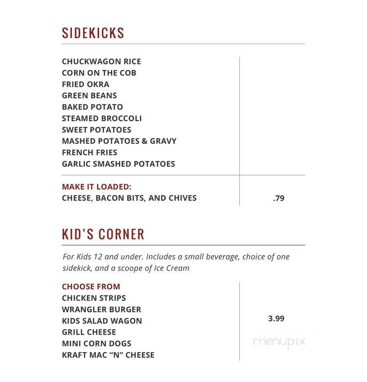 K-Bob's Steakhouse - Roswell, NM menu_pic