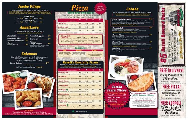 Rosati's Pizza North - Tucson, AZ menu_pic