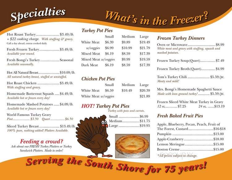 Bongi's - Duxbury, MA menu_pic