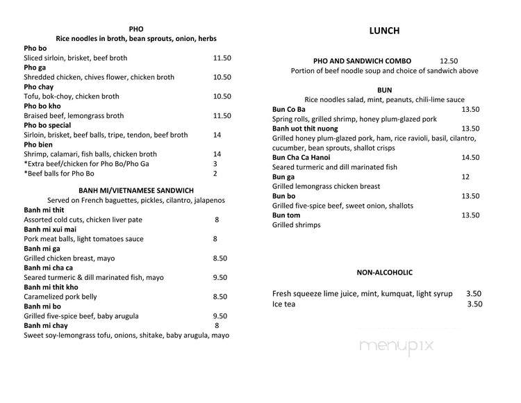 Co Ba 53 - New York, NY menu_pic