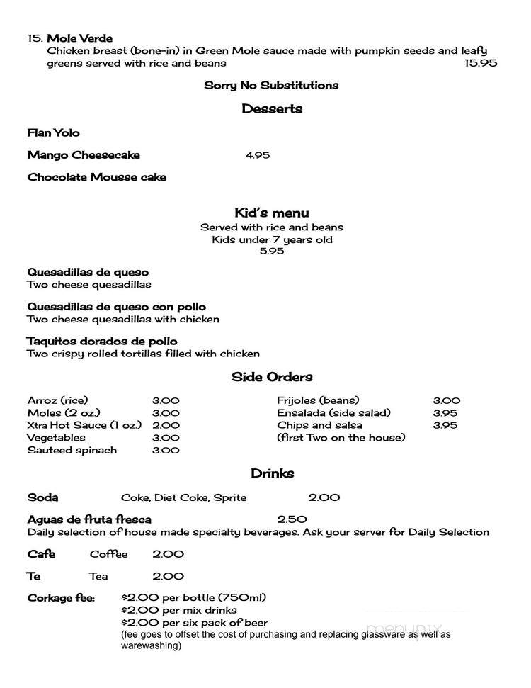 Yolo Mexican Eatery - Skokie, IL menu_pic