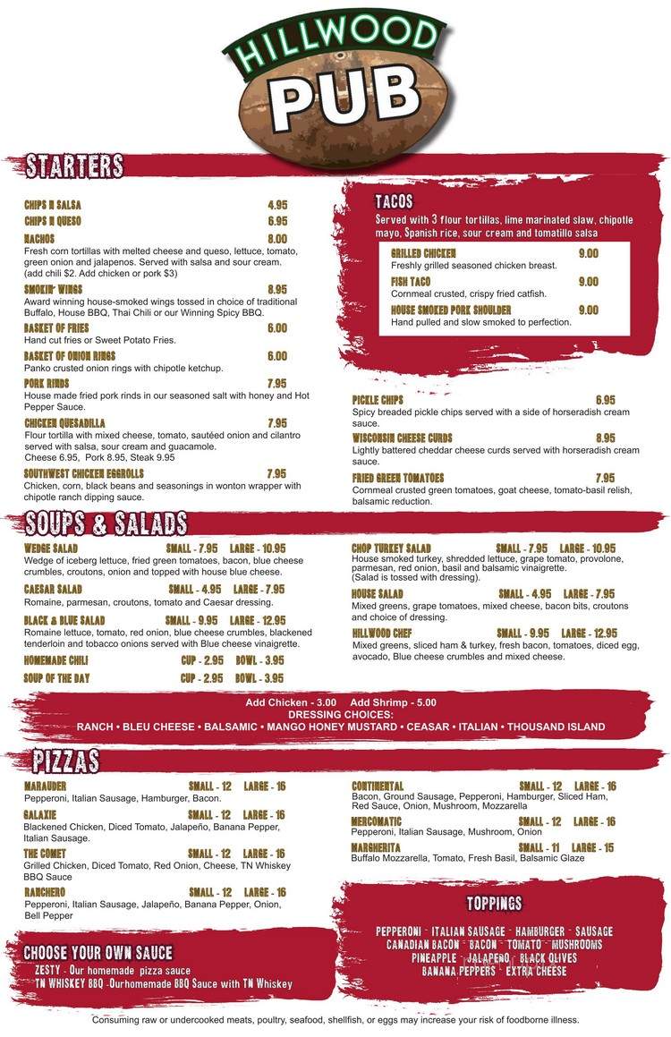 DJ's Pub & Grub - Nashville, TN menu_pic