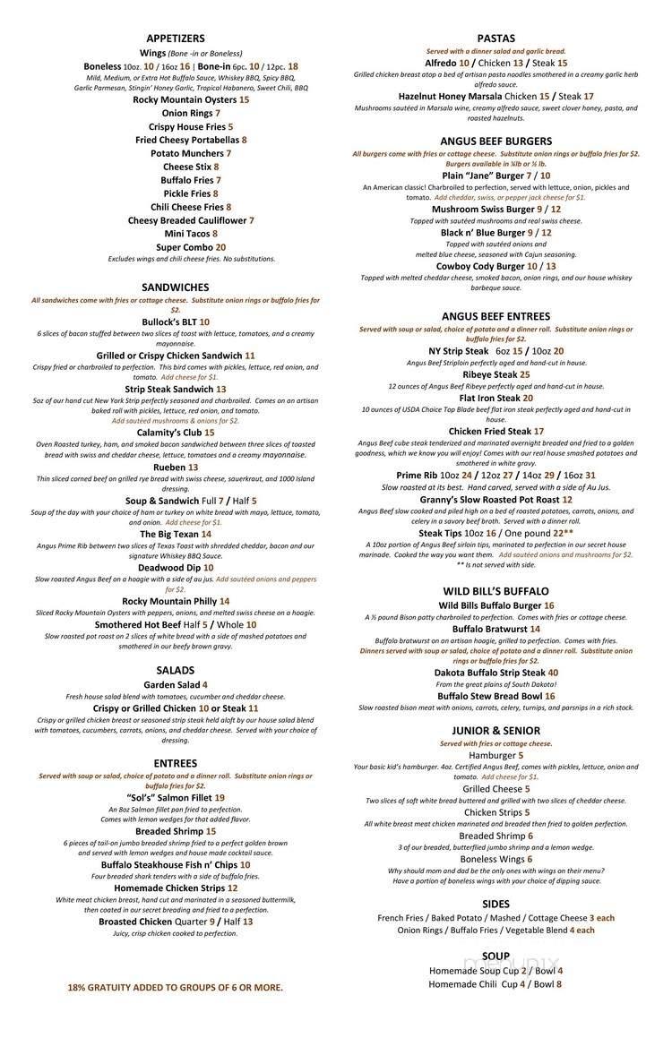 Big Al's - Deadwood, SD menu_pic