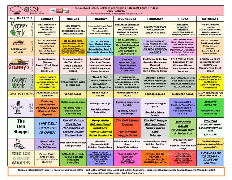 Cafeteria Alternatives Incorporated - Peoria, IL menu_pic