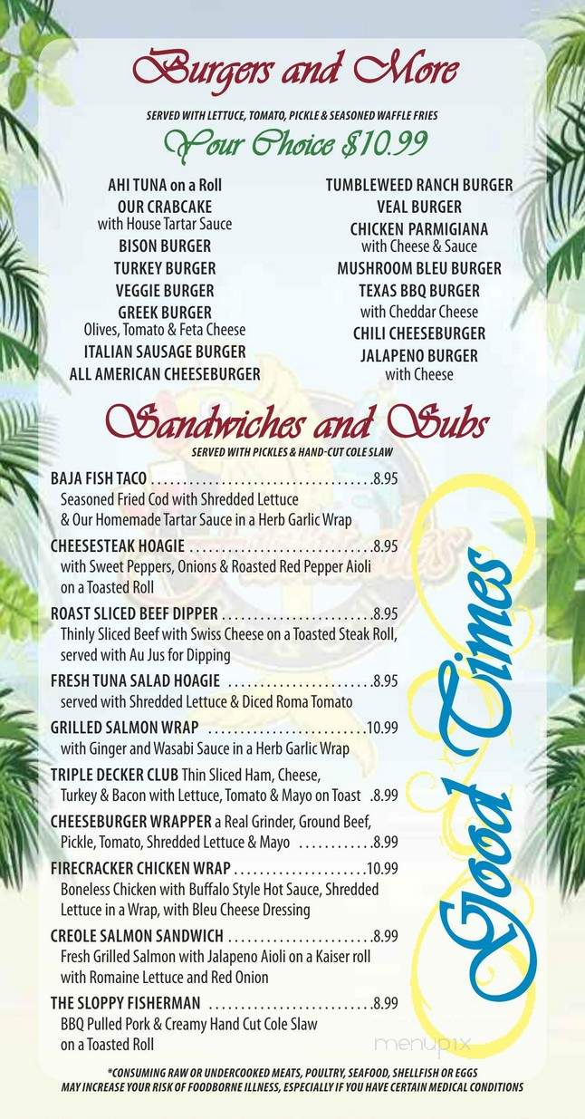 Lakeside Skillet - Harveys Lake, PA menu_pic