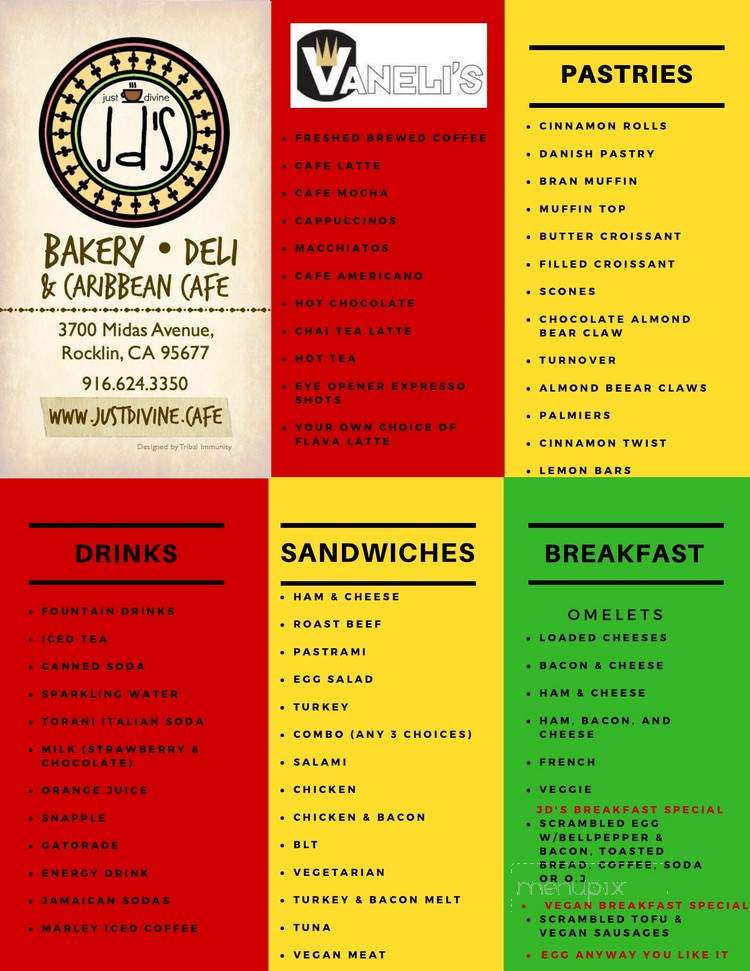 J D's Bakery & Sandwich Shop - Rocklin, CA menu_pic