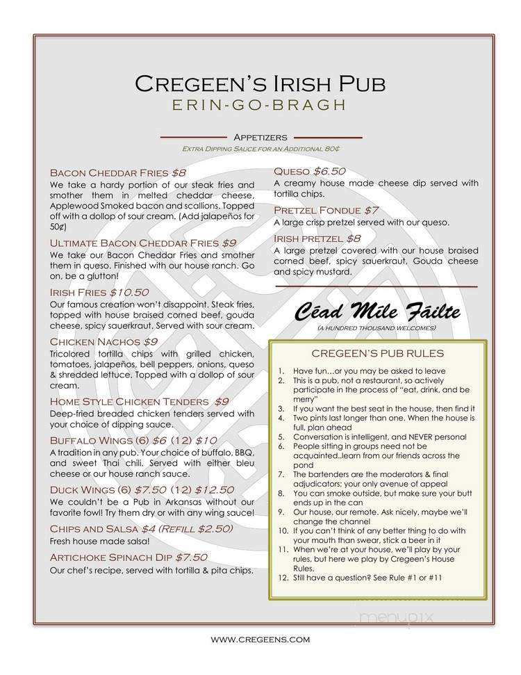 Cregeen's Irish Pub - North Little Rock, AR