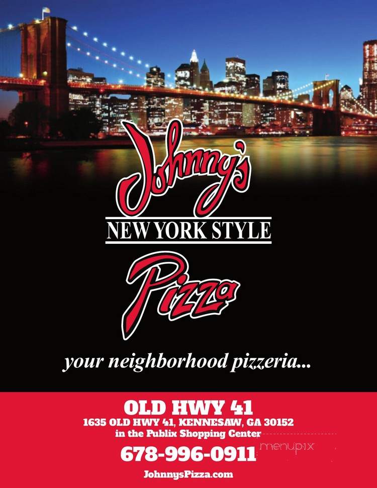 Johnny's New York Style Pizza - Kennesaw, GA menu_pic