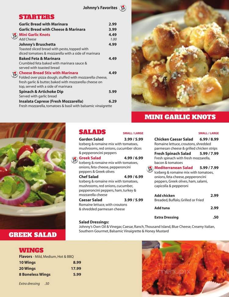 Johnny's New York Style Pizza - Kennesaw, GA menu_pic